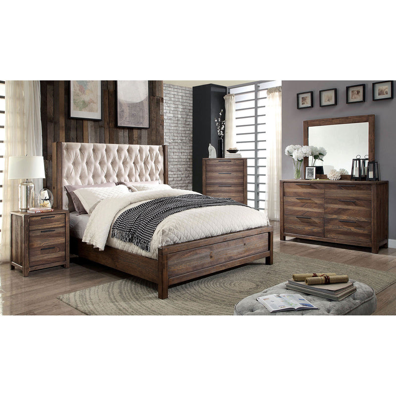 Hutchinson Rustic Natural Tone/Beige 5 Pc. Queen Bedroom Set w/ Chest