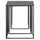 Imez 3-piece Rectangular Metal Nesting Table Grey