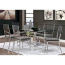 Casper 7 Pc Dining Table Set Chrome