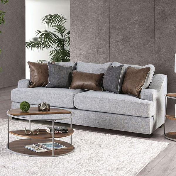 SKYLINE Sofa, Light Gray/Brown image