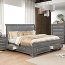 Brandt Bed Chrome & Gray