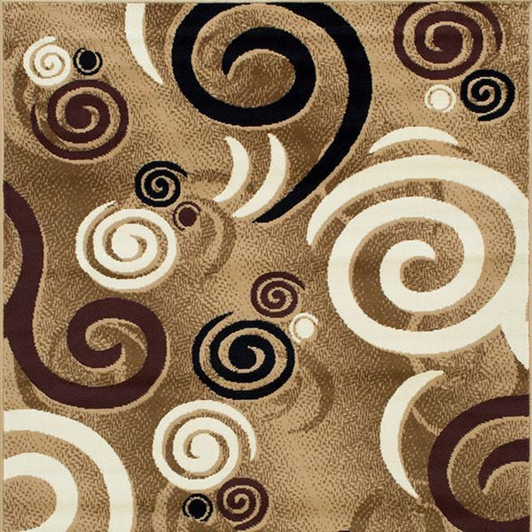 Blitar Brown Black, Brown Cream, & Gray 5' X 7' Area Rug image