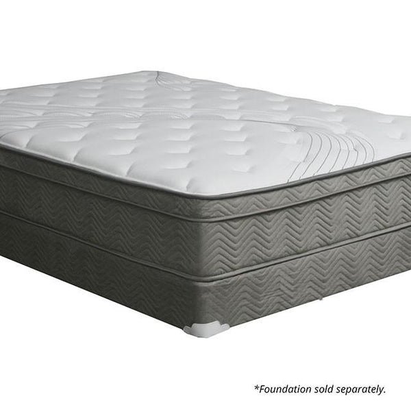 AFTON White/Gray 12" Euro Box Pocket Coil, Cal.King