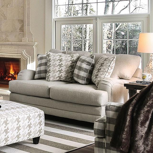 Christine Light Gray Love Seat