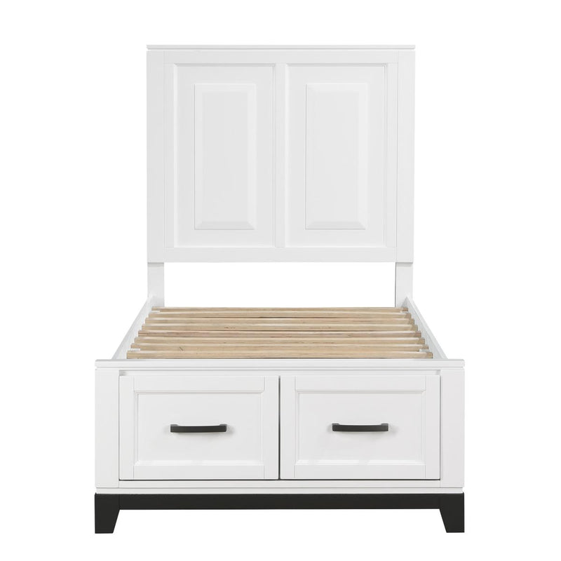 Garretson 4 & 5 Piece Bed Set Gray & White