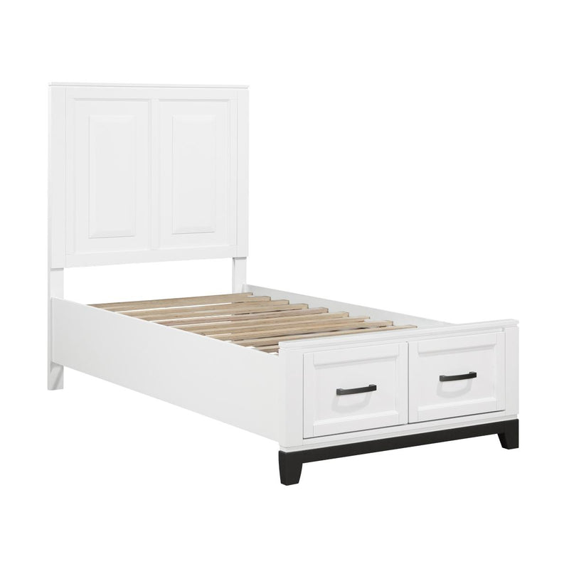 Garretson 4 & 5 Piece Bed Set Gray & White