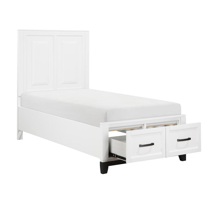 Garretson 4 & 5 Piece Bed Set Gray & White