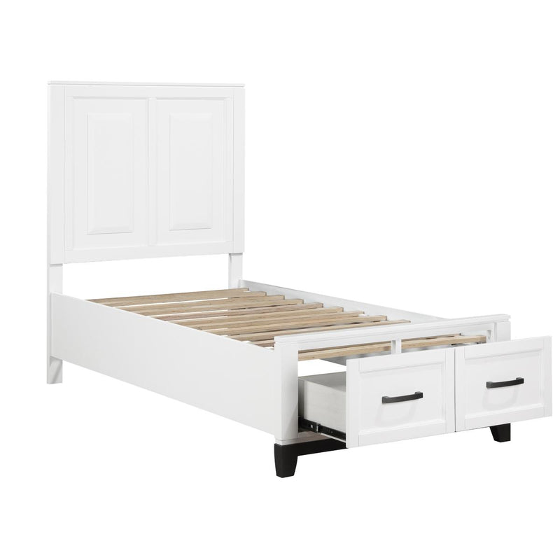 Garretson 4 & 5 Piece Bed Set Gray & White