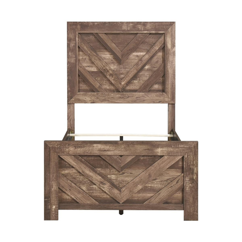 Corbin 4 & 5 Piece Twin Bed Set Oak