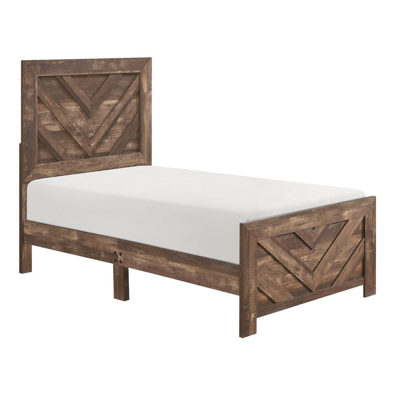 Corbin 4 & 5 Piece Twin Bed Set Oak