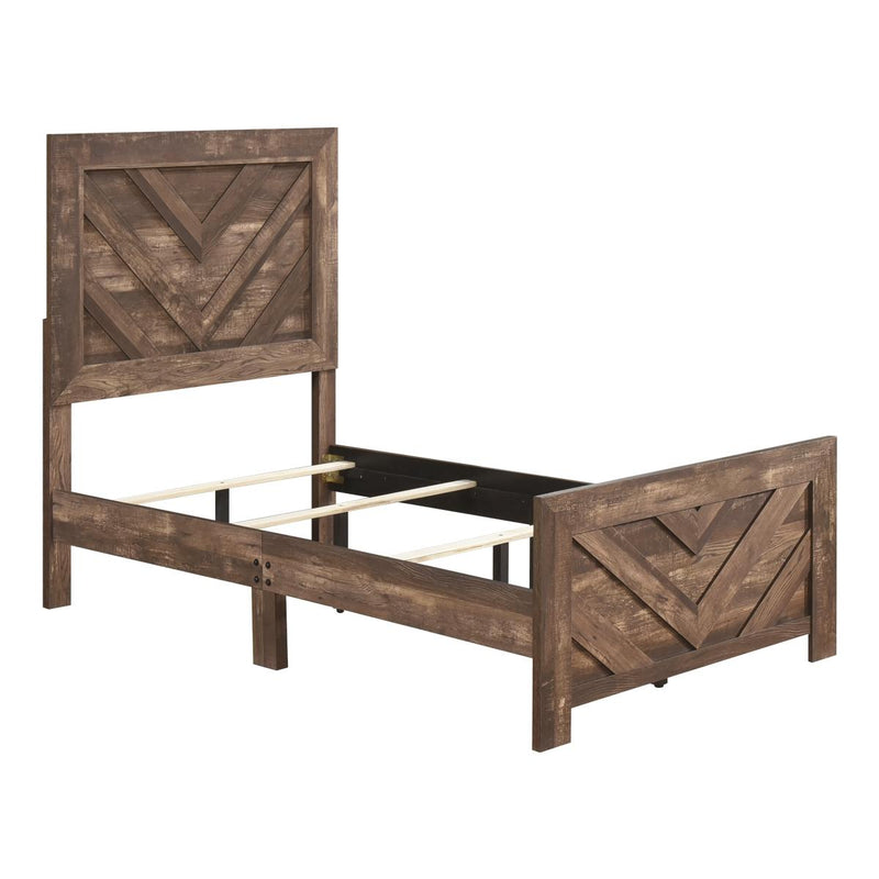 Corbin 4 & 5 Piece Twin Bed Set Oak