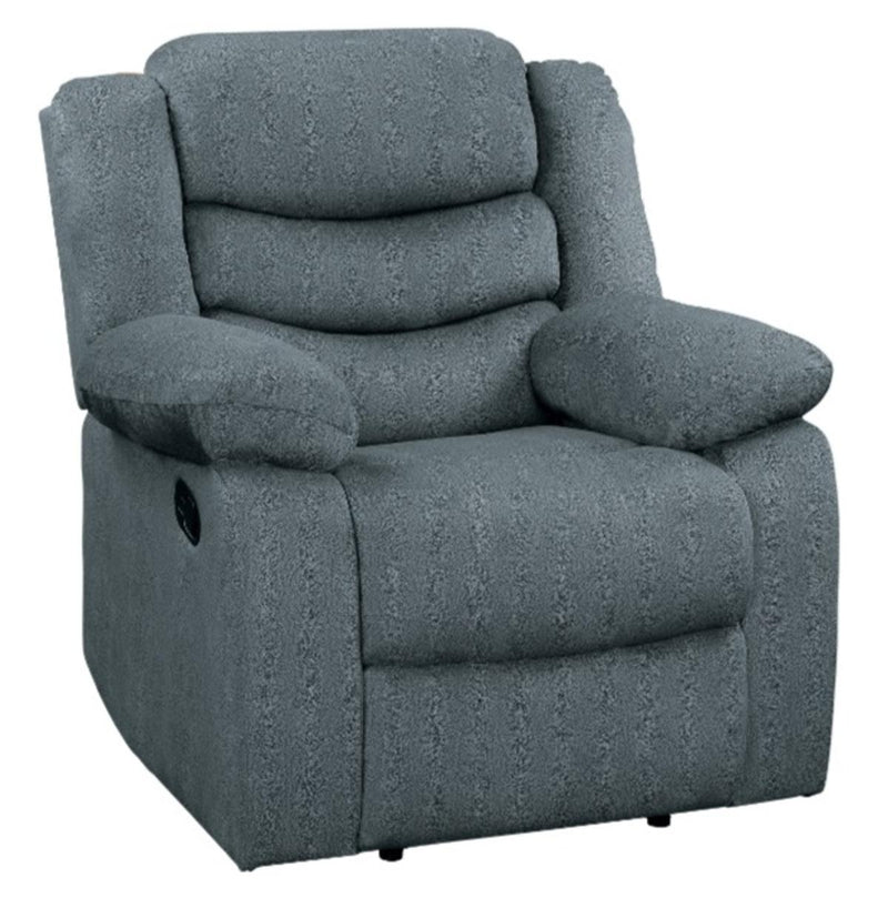 Homelegance Furniture Discus Double Reclining Chair in Gray 9526GY-1