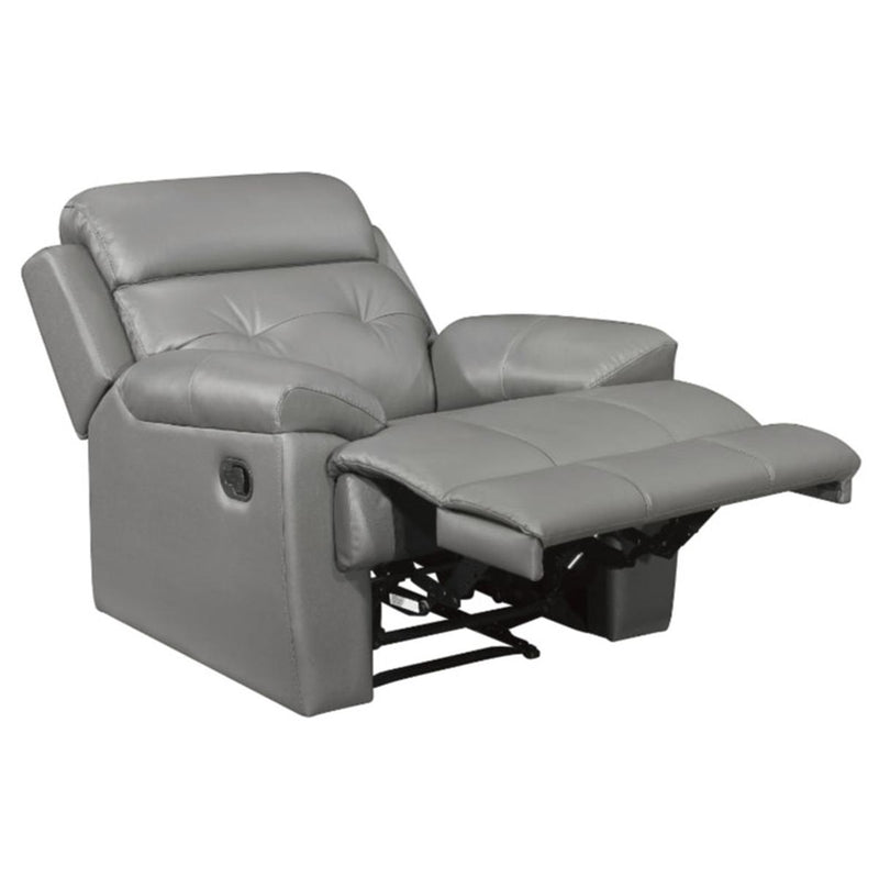 Homelegance Furniture Lambent Double Reclining Chair in Gray