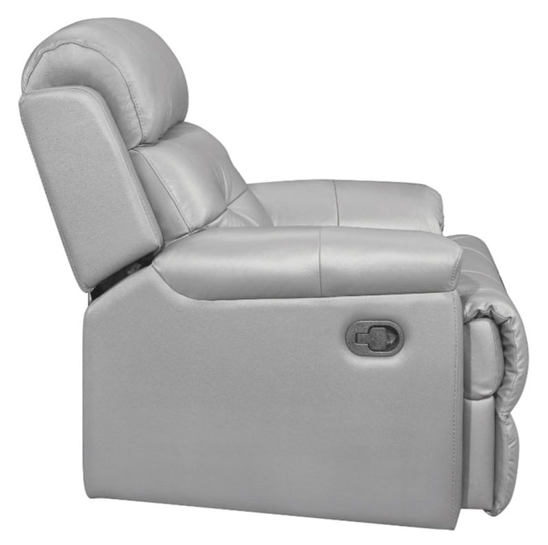 Homelegance Furniture Lambent Double Reclining Chair in Silver Gray