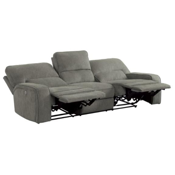 Homelegance Furniture Borneo Double Reclining Sofa in Mocha