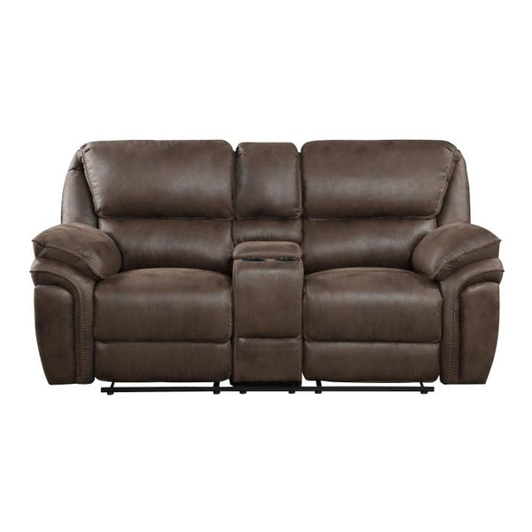 8517BRW-2 - Double Reclining Love Seat with Center Console image