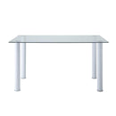 5538W - (2)Dining Table, Glass Top