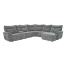9509DG6LRPWH5R - (6)6-Piece Modular Power Reclining Sectional with Power Headrests, Right Chaise and USB Ports