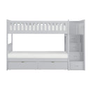 B2063SB-1T - (5) Twin/Twin Step Bunk Bed with Storage Boxes