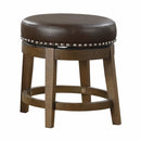 5681BRW-18 - Round Swivel Stool, Brown