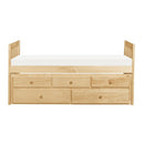 Bartly Twin/Twin Trundle Bed w/ 2 Storage Drawers in Natural B2043PR-1