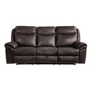 Aram Double Glider Reclining Sofa in Brown 8206BRW-3