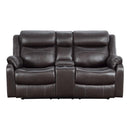 9990DB-2 - Double Lay Flat Reclining Love Seat with Center Console