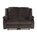 Jarita Double Reclining Loveseat in Chocolate