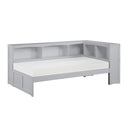 B2063BC-1BC - (3) Twin Bookcase Corner Bed