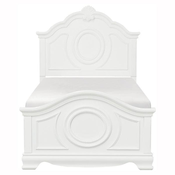 Lucida Full Panel Bed in White 2039FW-1