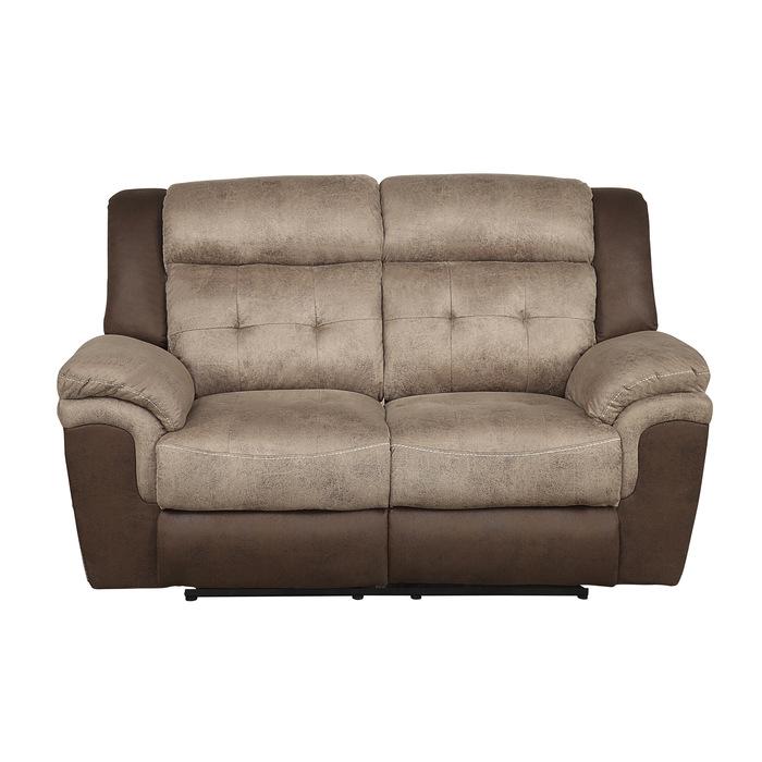Chai Relcining Loveseat in 2 Tones