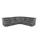 9579GRY6LRRRPW - (6)6-Piece Power Reclining Sectional