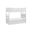 B2053W-1T - (4) Twin/Twin Bunk Bed with Storage Boxes