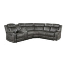 9479BRGSC - (3)3-Piece Reclining Sectional with Left Console