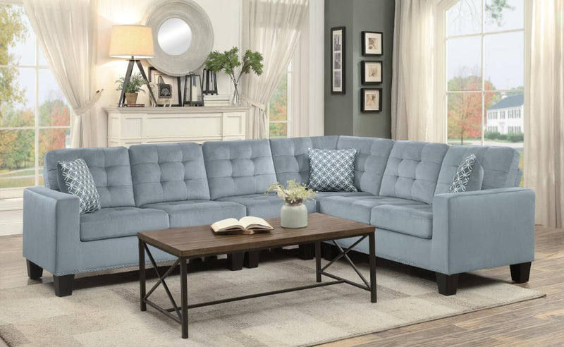 Lantana 2-Piece Reversible Sectional in Gray 9957GYSC