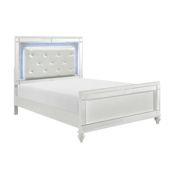 Alonza (3)California King Bed, LED Lighting