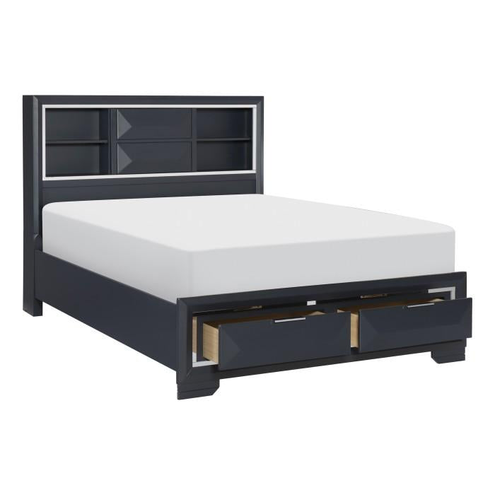 Rosemont (3) California King Platform Bed with Footboard Storage