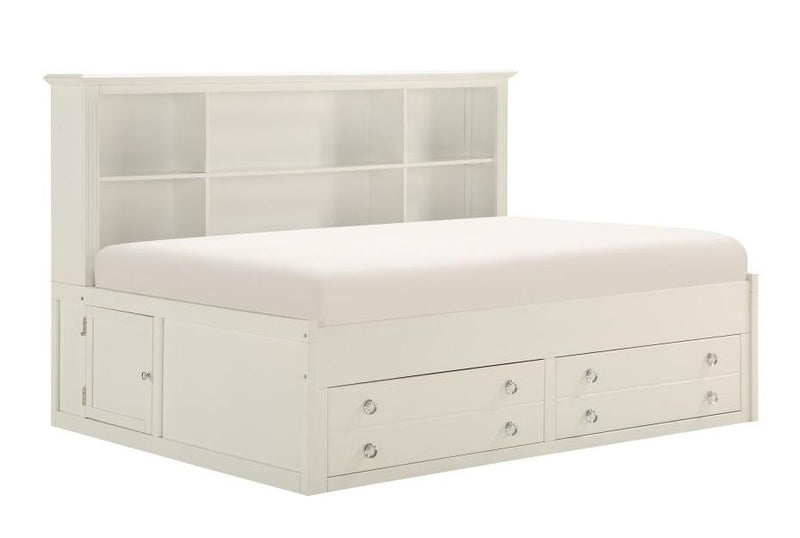 Meghan Full Lounge Storage Bed in White 2058WHPRF-1