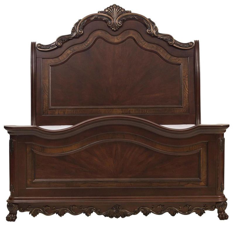 Deryn Park Queen Sleigh Bed in Cherry 2243SL-1