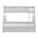 B2063TF-1T - (4) Twin/Full Bunk Bed with Storage Boxes