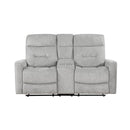 9610GY-2 - Double Reclining Love Seat with Center Console