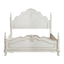 Cinderella Queen Poster Bed in Antique White 1386NW-1