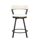 5566-24WT - Swivel Counter Height Chair, White