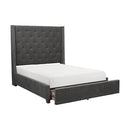 5877KGY-1EKDW - (3)Eastern King Platform Bed with Storage Footboard