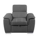 8228GY-1 - Chair with Pull-out Ottoman