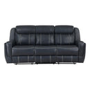 8516BU-3 - Double Reclining Sofa with Center Drop-Down Cup Holders, Magazine bag, Receptacles and USB Ports