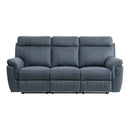 9301BUE-3 - Double Reclining Sofa with Center Drop-Down Cup Holders