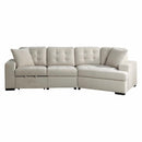 9401BEG22LRU - (2)2-Piece Sectional with Pull-out Ottoman