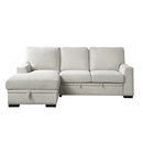 9468BE2LC2R - (2)2-Piece Sectional with Pull-out Bed and Left Chaise with Hidden Storage