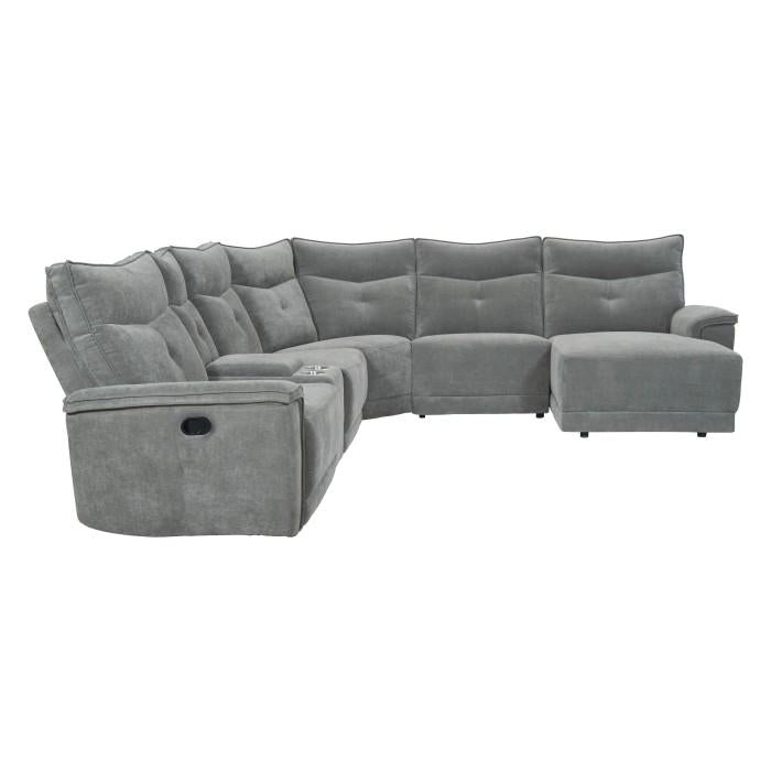 9509DG6LR5R - (6)6-Piece Modular Reclining Sectional with Right Chaise image